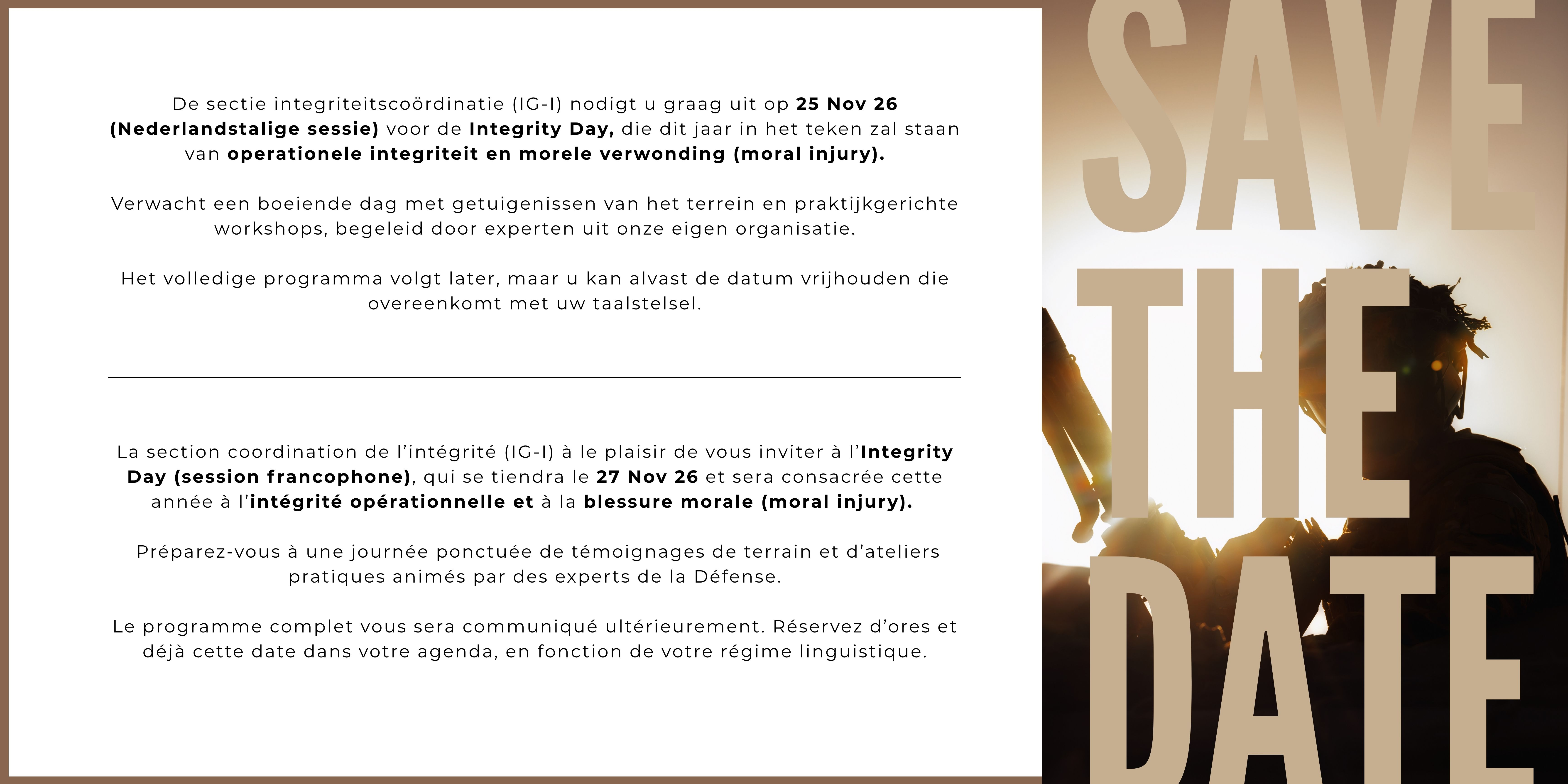 Integrity Day 2026 (nederlandstalige sessie)